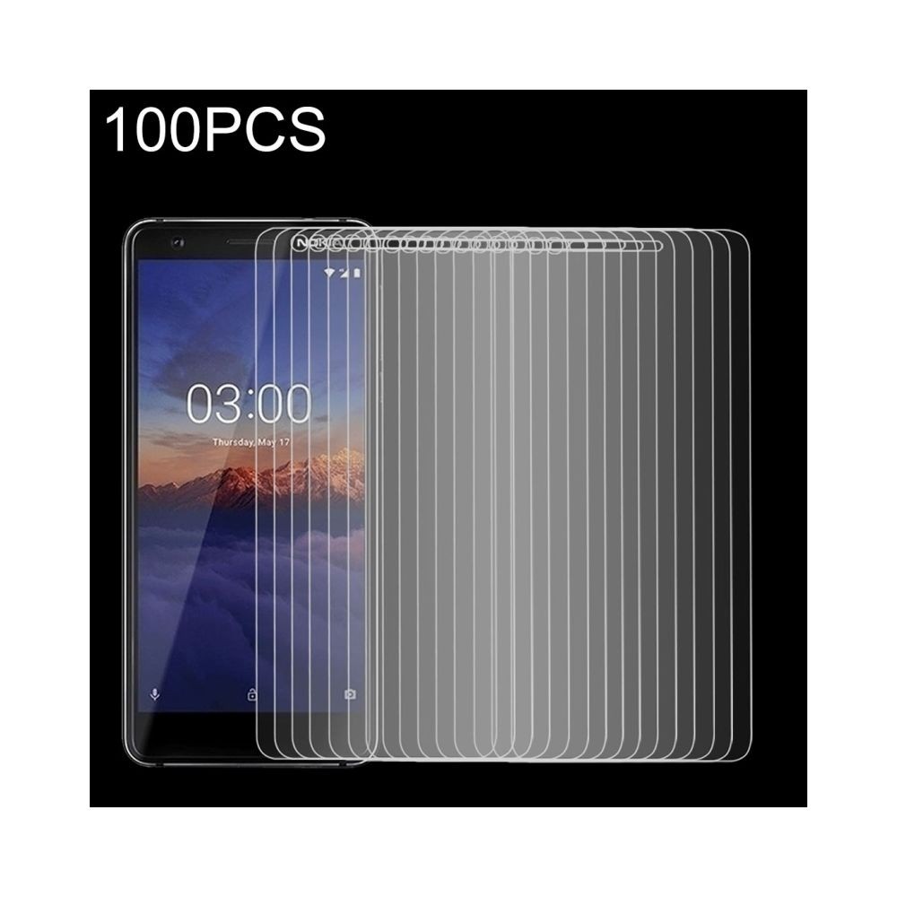 Wewoo Film en verre trempé 100 PCS 9H 2.5D pour Nokia 3.1