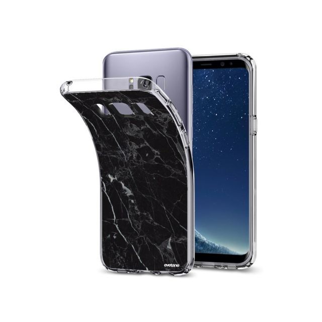 Evetane - Coque Samsung Galaxy S8 Plus souple transparente Marbre noir Motif Ecriture Tendance Evetane. - Accessoire Smartphone Samsung galaxy s8 plus