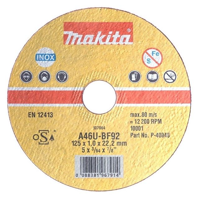 Makita - Disques à tronçonner métal et inox pour meuleuses MAKITA - B-12273 Makita  - Disque pour meuleuse