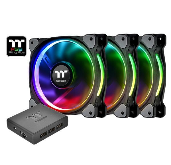 Thermaltake - Ventilateur Riing Plus 12cm RGB TT Premium / Pack de 3 - Tuning PC