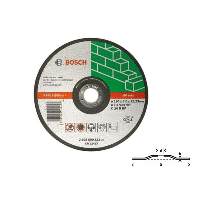 Bosch - 1 disque à tronçonner pour matériaux à moyeu déporté Ø125mm BOSCH 2608600222 Bosch  - Accessoires sciage, tronçonnage