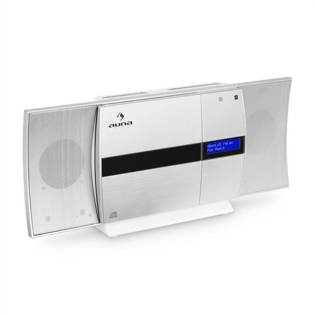 Auna - auna V-20 DAB Chaîne stéréo verticale Bluetooth NFC CD USB MP3 DAB+ argent blanc Auna - MP3 et Hifi reconditionné