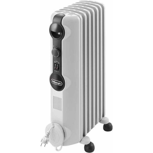 Delonghi - radiateur à bain d'huile mobile 700W 800W 1500W blanc - Radiateur d'appoint
