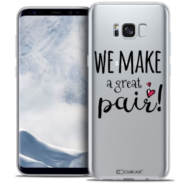 Caseink - Coque Housse Etui Samsung Galaxy S8+/ Plus (G955) [Crystal Gel HD Collection Love Saint Valentin Design We Make Great Pair - Souple - Ultra Fin - Imprimé en France] Caseink  - Caseink