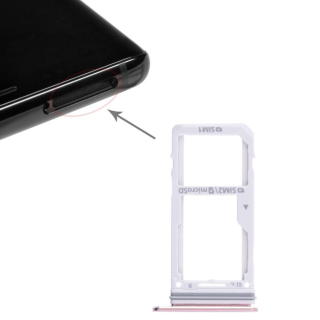 Wewoo - Tiroir de Carte SIM 2 Plateau SIM / Micro SD Card pour Samsung Galaxy Note 8 Rose Wewoo  - Accessoires Samsung Galaxy Note 8 Accessoires et consommables