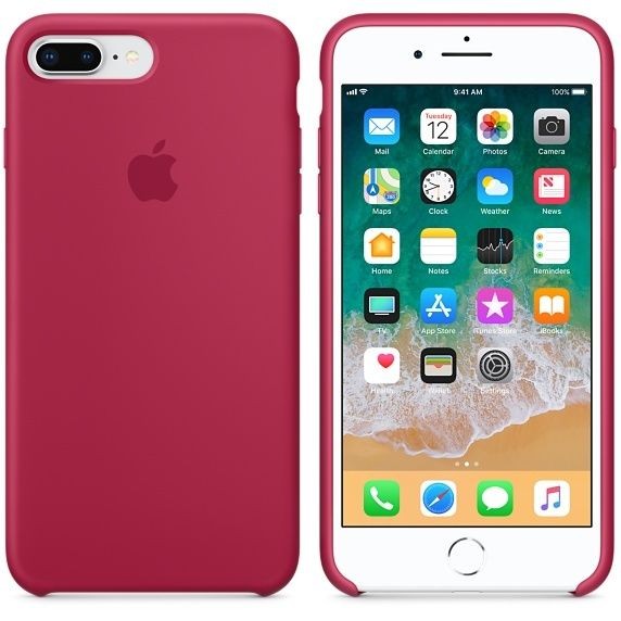 Coque, étui smartphone iPhone 8 Plus/7 Plus Silicone Case - Rose rouge