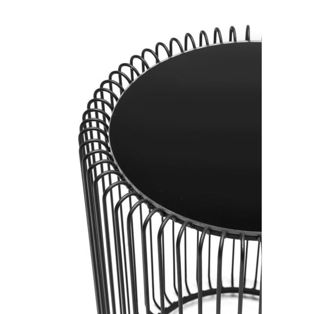 Karedesign Tables d'appoint rondes Wire noires set de 2 Kare Design