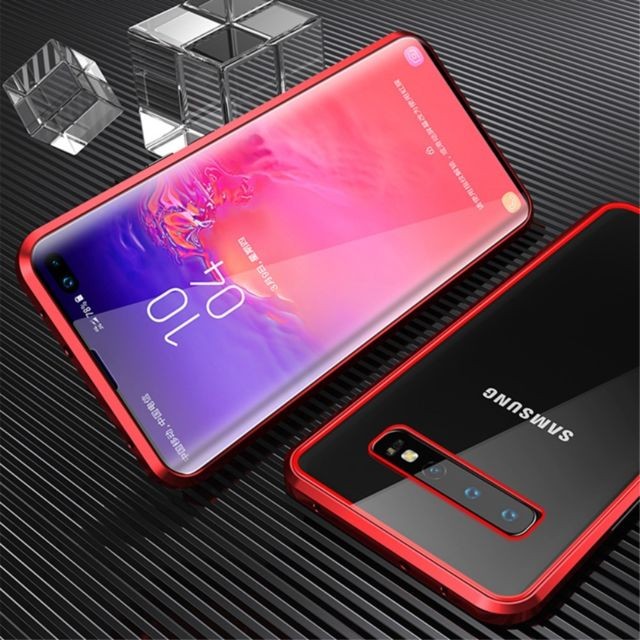 marque generique - Bumper en métal complètement magnétique rouge pour votre Samsung Galaxy S10 Plus marque generique  - Accessoires Samsung Galaxy Accessoires et consommables