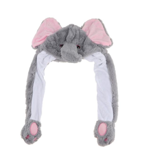 marque generique - Oreilles de lapin chapeau mobile chapeau de peluche animal mignon en peluche pour enfants éléphant marque generique  - Chapeau peluche