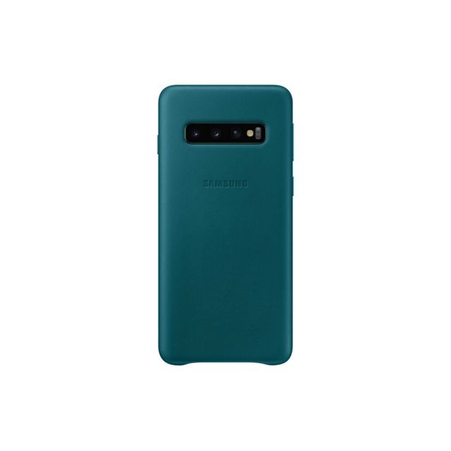 Samsung - Coque Cuir Galaxy S10 Plus - Vert - Coque, étui smartphone