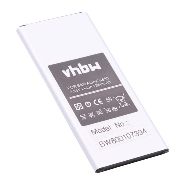 Vhbw - vhbw batterie remplace Samsung EB-BG850BBC, EB-BG850BBE pour smartphone (1860mAh, 3.85V, Li-Ion) Vhbw - Batterie téléphone