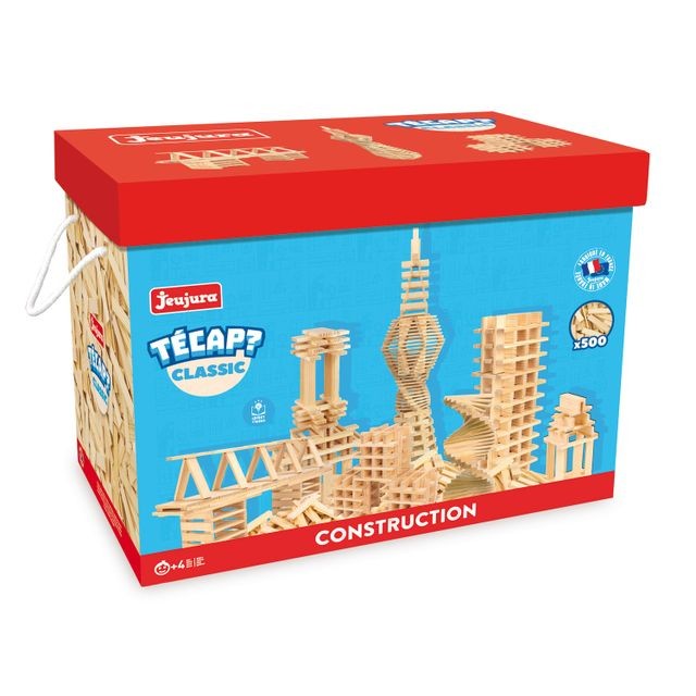 Jeujura - JEUJURA Tecap ? Classic - 500 planchettes en bois - jeu de construction Jeujura  - Briques et blocs Jeujura