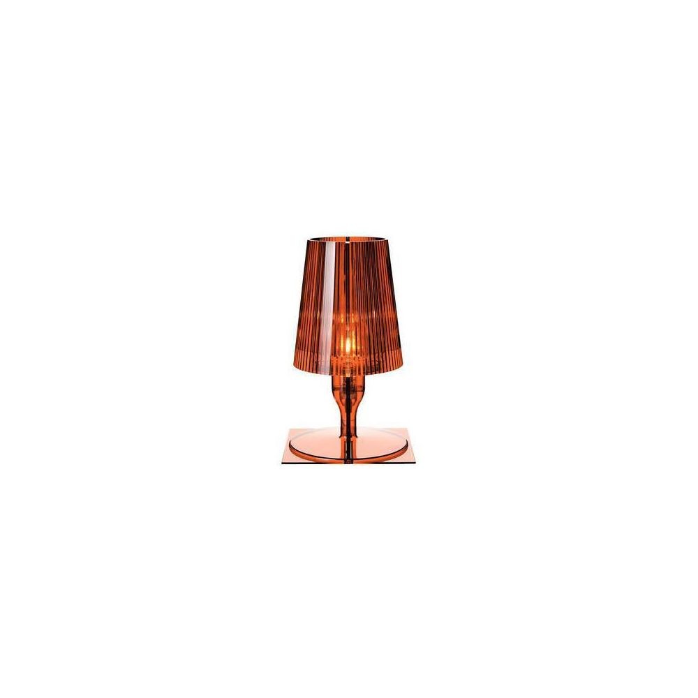 TAKE-Lampe à poser H30cm orange translucide Kartell designé par Ferruccio Laviani 