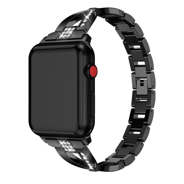 Wewoo - Bracelet pour montre connectée Fitbit Versa / Fitbit 2 / Fitbit Lite Edition en métal universel forme de X noir Wewoo  - Montre et bracelet connectés