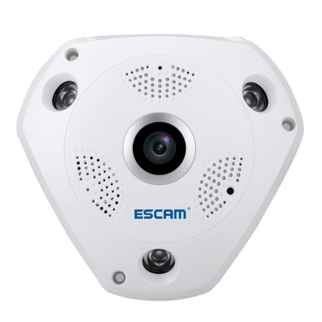 Caméra de surveillance connectée Wewoo Caméra IP WiFi Shark QP180 960 P 360 Degrés Fisheye Objectif 1.3MP WiFi IP, Détection de Mouvement / Vision Nocturne, IR Distance: 10m