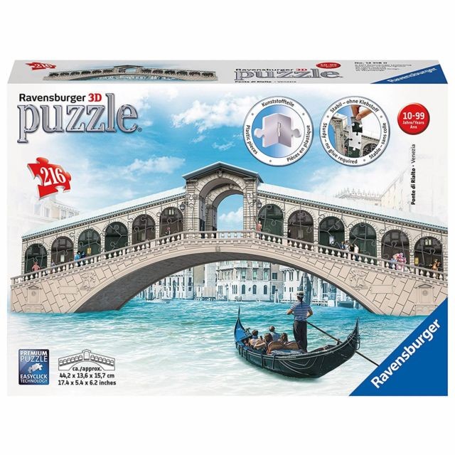 Ravensburger - Puzzle 3D 216 pièces : Pont du Rialto (Venise) Ravensburger  - Jeux & Jouets