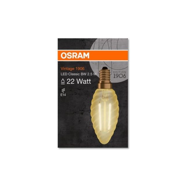 Osram OSRAM Ampoule torsadée LED flamme E14 Vintage Edition 1906 - 2,5 W - Ambré