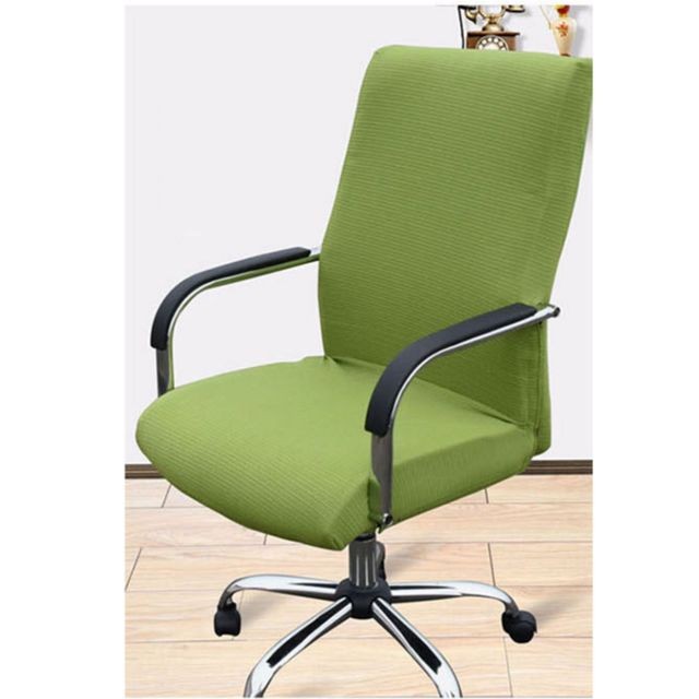 marque generique - chaise couverture fauteuil siège chaise pivotante slipcover pour le bureau à la maison vert s - Quincaillerie du meuble