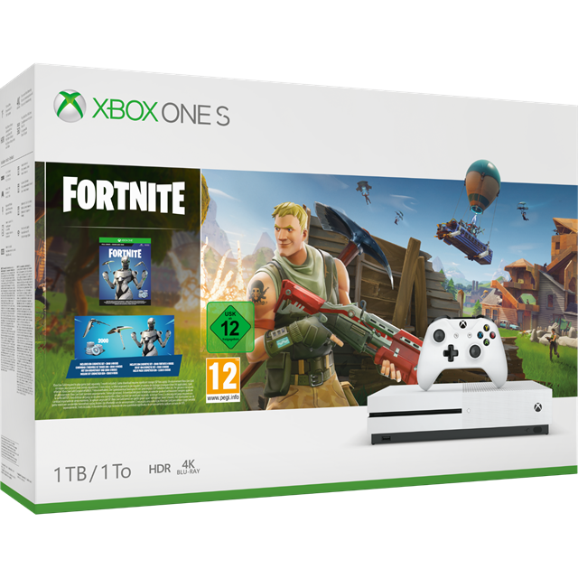 Microsoft - Console Xbox One S - 1 To + Fortnite - Blanc - Console Xbox One