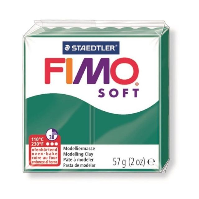 Modelage Ferry FIMO Boîte 6 Pieces Fimo Soft Vert Sapin N°56