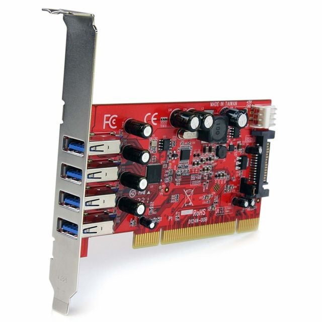 Carte Contrôleur USB Startech PCIUSB3S4