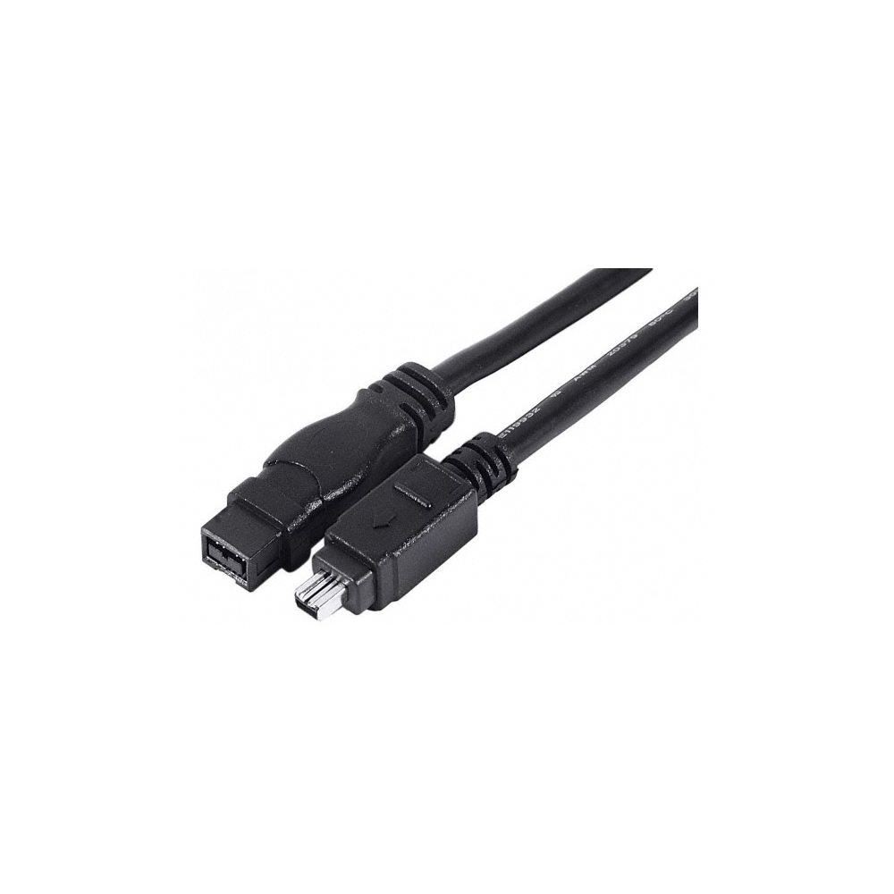 Câble Firewire Cabling CABLING  Câble FireWire 400 à 800 par  1.8m. De 9 Broches à 4 Broches -IEEE1394b pour Mac et PC -  1.8m Câble