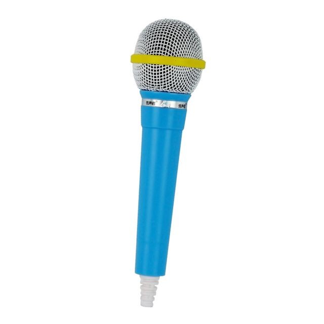 Accessoires micros Jouet de répétition de modèle de microphone simulé de faux accessoires de synchronisation pour les lèvres bleu