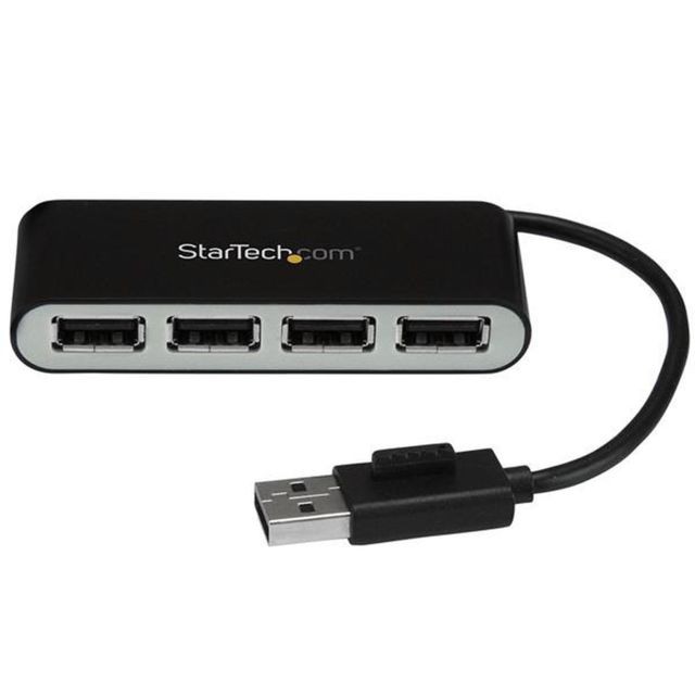 Startech - Hub USB 2.0 portable à 4 ports avec câble intégré - Câble USB