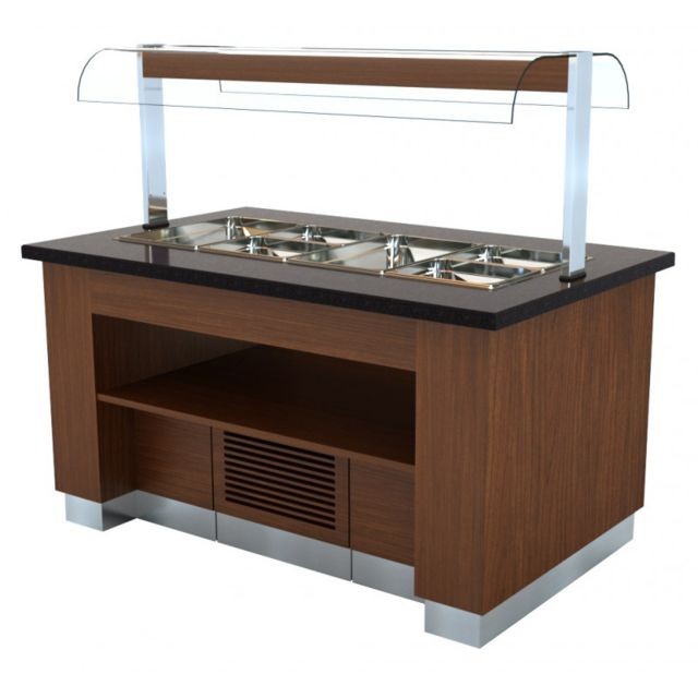 Combisteel - Buffet Froid Professionnel Self Service - 4 Bacs GN 1/1 - Combisteel -  - Inox 1600x1000x900/1450mm Combisteel  - Froid