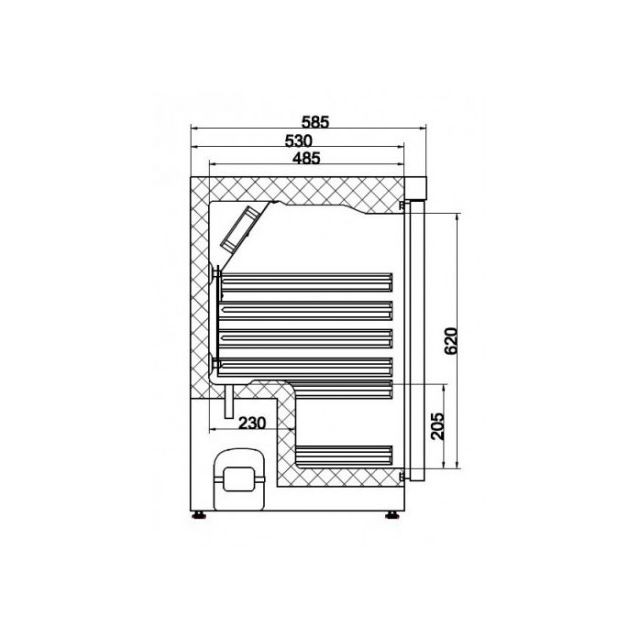 Combisteel Petite armoire réfrigérée 130 litres - Positive - Combisteel - R600aAcier inoxydable1 PortePleine
