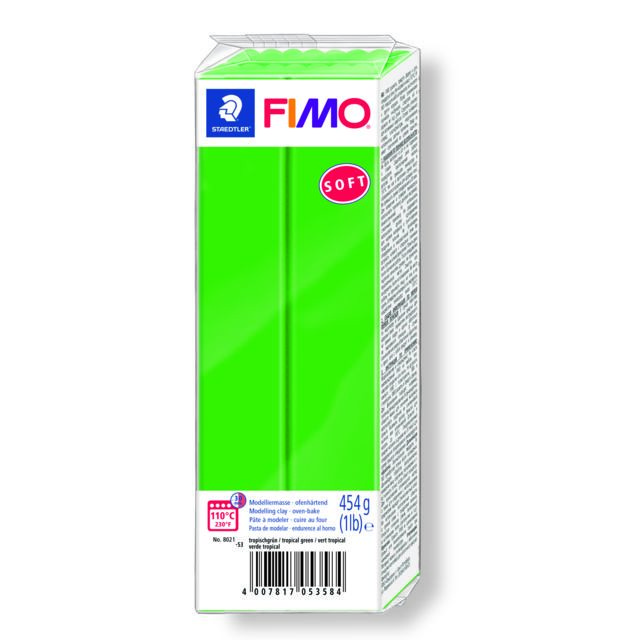 Fimo - Pâte Fimo 454 g Soft Vert tropical 8021.53 - Fimo Fimo  - Marchand Zoomici