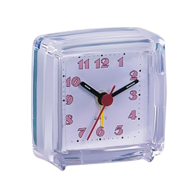 marque generique - Mini Voyage Horloge Gradient Son Bureau Réveil Snooze Veilleuse 3 # Blanc marque generique  - Réveil