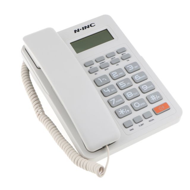 Modem / Routeur / Points d'accès marque generique téléphone à cordon téléphone à la maison fsk / dtmf écran lcd redlal ligne téléphone blanc