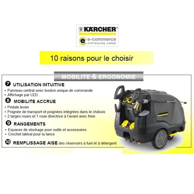 Karcher Karcher - Nettoyeur Haute Pression Eau chaude Pro 3.4kW 700l/h - HDS 7/12-4 M