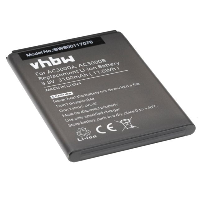 Vhbw - vhbw Li-Ion batterie 3100mAh (3.8V) pour téléphone portable mobil smartphone comme Archos AC3000A - Batterie téléphone Vhbw