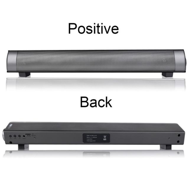 Wewoo Enceinte Bluetooth noir Barre de son Lecteur MP3 USB 2.1CH Sound Bar Haut-parleur avec Télécommande