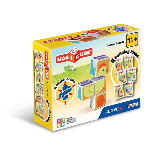 Giochi Preziosi - MAGICUBE - Animaux amis (4 Cubes) - MAB02 - Jeux de construction Giochi Preziosi