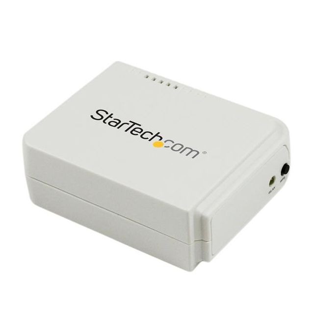 Startech - Serveur d'impression USB 2.0 sans fil N avec port Ethernet 10/100 Mb/s - 802.11 b/g/n Startech   - Imprimante wifi compacte