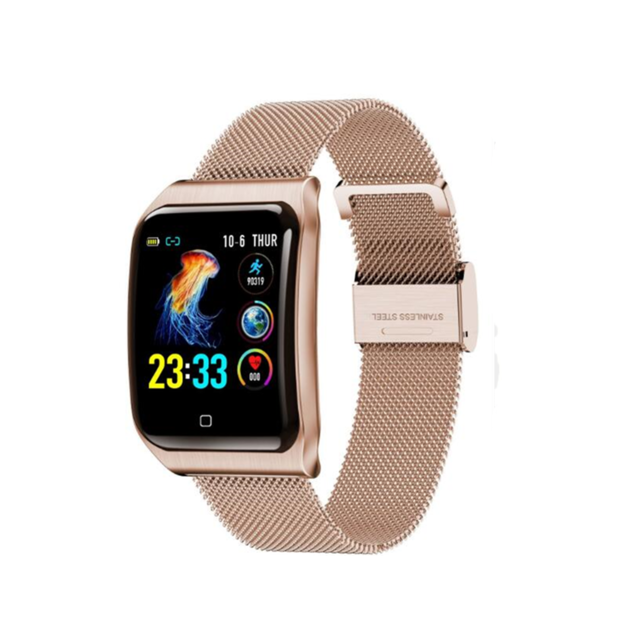 marque generique - YP Select 1,3 pouces Écran couleur Pression artérielle Moniteur de fréquence cardiaque Sport Bluetooth Smart Wristband Watch-Doré marque generique  - Montre et bracelet connectés