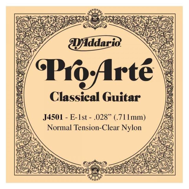 D'Addario - D'Addario J4501 - Corde au détail Pro-Arte Mi aigu guitare classique D'Addario  - D'Addario