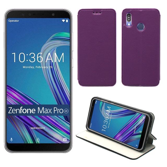 Sacoche, Housse et Sac à dos pour ordinateur portable Xeptio ASUS ZenFone Max Pro M1 ZB601KL Etui coque violet pochette Slim