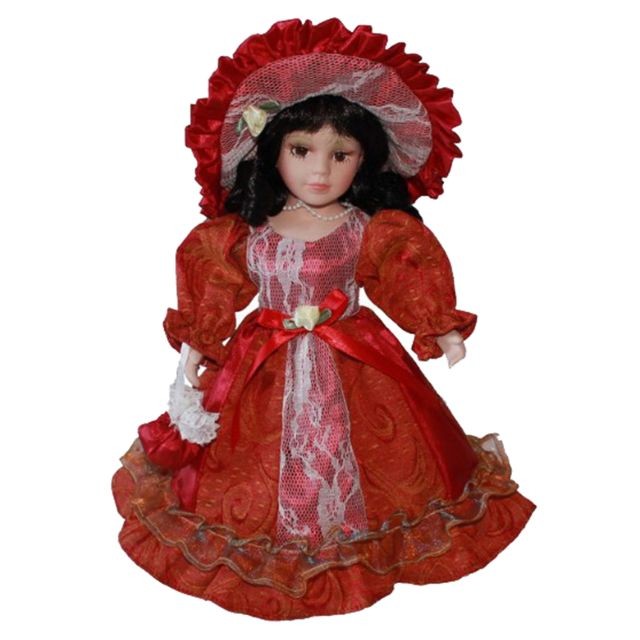 Maison de poupée miniature poupée de porcelaine-Dame Noire Robe Nouveau 1:12 