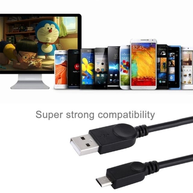 Câble antenne Câble pour Galaxy, Huawei, Xiaomi, LG, HTC et autres smartphone 50 cm 2 en 1 USB 2.0 à Micro USB + USB de données / recharge,