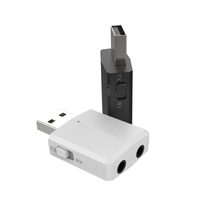 Passerelle Multimédia Transmetteur sans fil JEDX-169P Audio USB 3 en 1 Récepteur Bluetooth 5.0 Émetteur TV Ordinateur Câble audio libre Noir