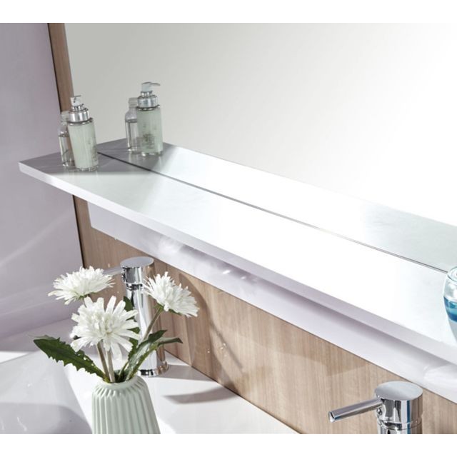 Meubles de salle de bain MEUBLE SALLE DE BAIN DOUBLE VASQUE LUXE LAVABO 120 cm White Elegance