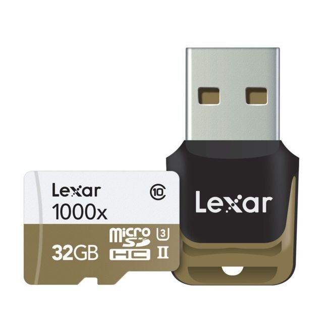 Carte Micro SD Lexar LEXAR Carte Micro-SDHC 32 Go 1000x 150 Mo/s UHS-II avec Lecteur USB