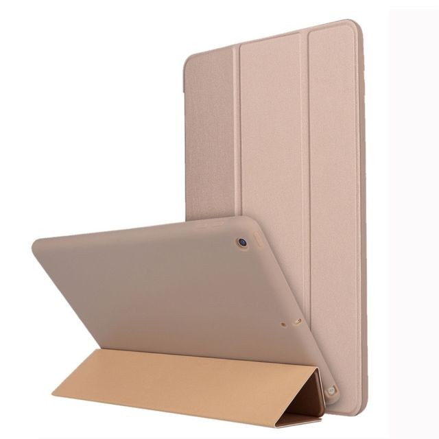 Wewoo - Housse Étui Coque Pour iPad 10,2 pouces TPU Horizontal en cuir avec support à trois rabats Or Wewoo  - Accessoire Tablette