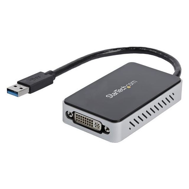 Startech - Adaptateur video carte graphique externe USB 3.0 vers DVI - avec hub USB  - 1920 x 1200 - Câble Ecran - DVI et VGA Startech