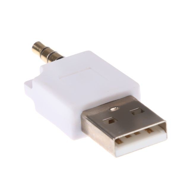 marque generique Adaptateur usb 2.0 to 3.5mm pour Apple iPod Shuffle 1er 2ème génération blanc