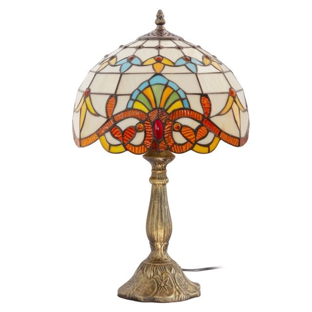 Privatefloor - Lampe de table Tiffany - Verre Privatefloor - lampe trépied bois Luminaires